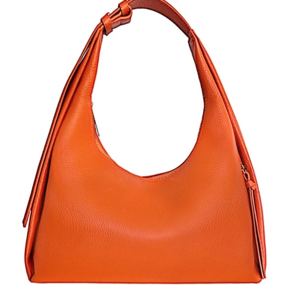 Tote Le Monde Handbags - NEW TOTE LE MONDE Genuine Leather Orange Barcelona Handbag w/Dust Cover